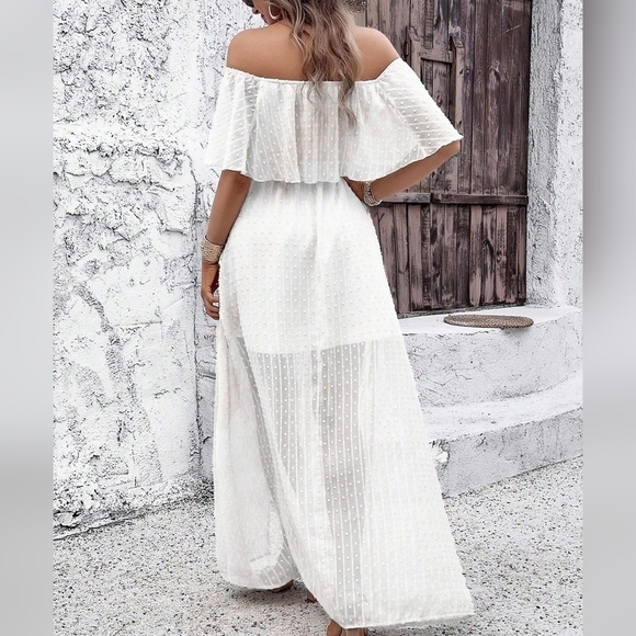 Solid Color Sheer Dress - Picture 3 of 5